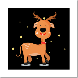 Reindeer Christmas Posters and Art